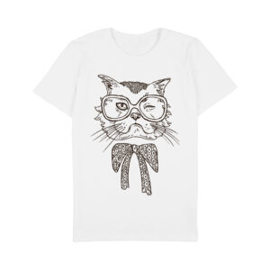 футболка чоловіча кіт хіпстер